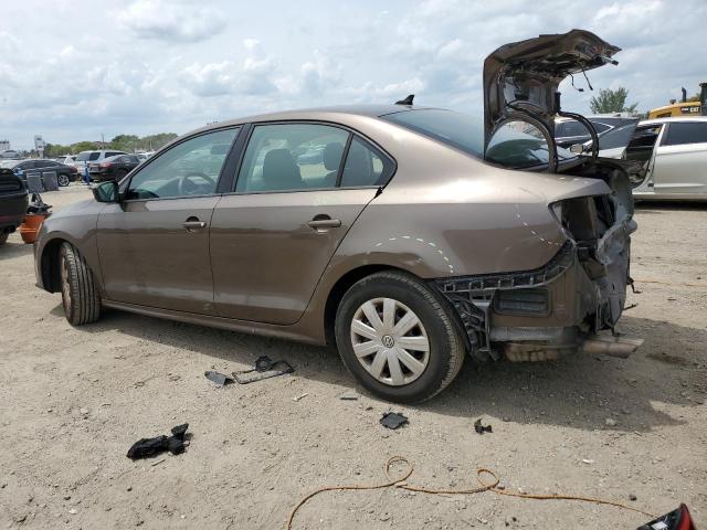 3VW2K7AJ2FM422373 - 2015 VOLKSWAGEN JETTA BASE بني صورة 2
