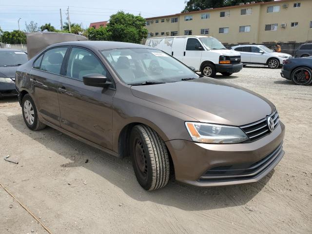 3VW2K7AJ2FM422373 - 2015 VOLKSWAGEN JETTA BASE بني صورة 4