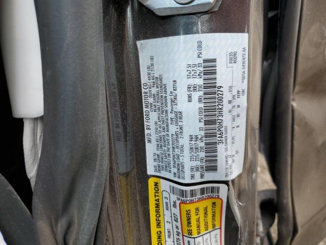 3FA6P0H73HR200279 - 2017 FORD FUSION SE GRAY photo 12