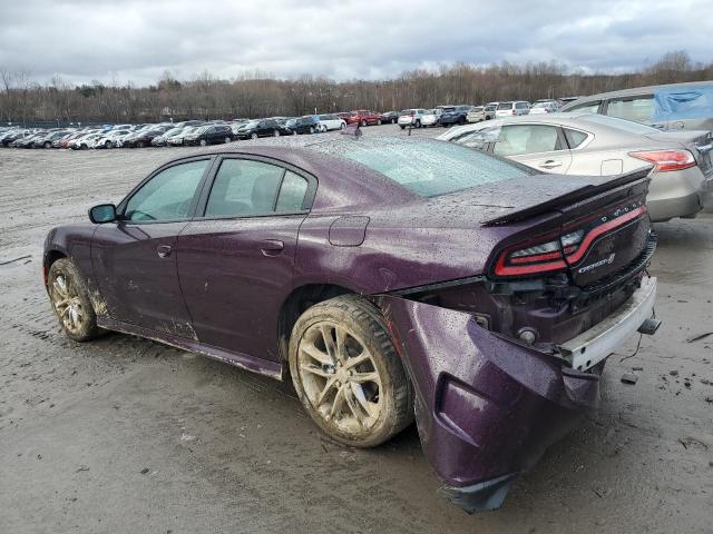 2C3CDXMG0NH104836 - 2022 DODGE CHARGER GT PURPLE photo 2