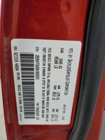 2B3KA73W96H369203 - 2006 DODGE CHARGER SRT-8 RED photo 12