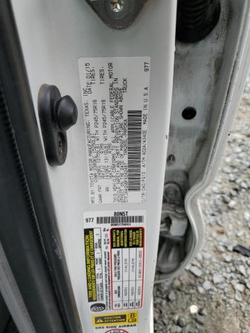 5TFJX4GN8FX042487 - 2015 TOYOTA TACOMA DOUBLE CAB PRERUNNER WHITE photo 12