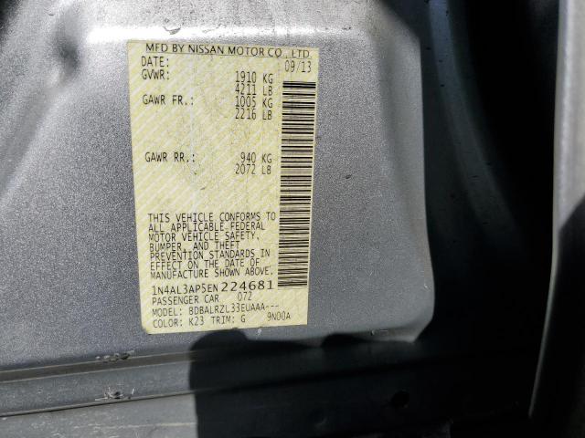 1N4AL3AP5EN224681 - 2014 NISSAN ALTIMA 2.5 SILVER photo 12