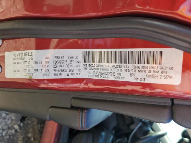 1C4PJMBSXGW326235 - 2016 JEEP CHEROKEE TRAILHAWK MAROON photo 12