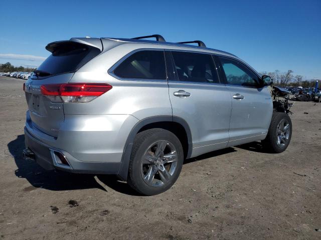 5TDDGRFH9KS063435 - 2019 TOYOTA HIGHLANDER HYBRID LIMITED SILVER photo 3