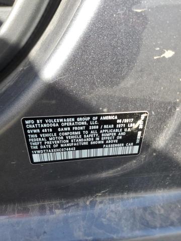 1VWDT7A3XHC074642 - 2017 VOLKSWAGEN PASSAT R-LINE Сұр фото 12