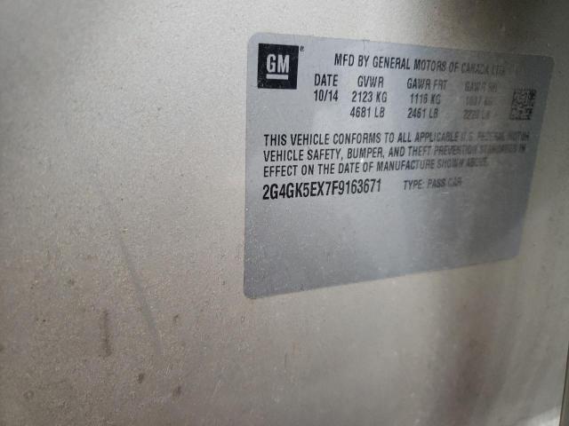 2G4GK5EX7F9163671 - 2015 BUICK REGAL 棕色 照片 12