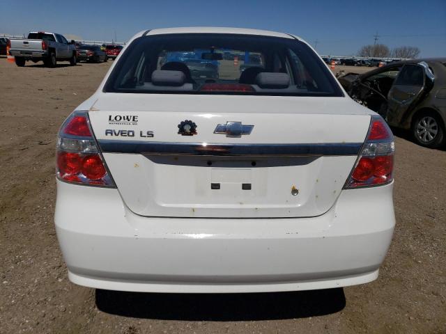KL1TD56687B058163 - 2007 CHEVROLET AVEO BASE WHITE photo 6