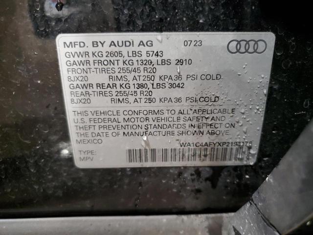 WA1C4AFYXP2194176 - 2023 AUDI SQ5 PRESTIGE BLACK photo 13