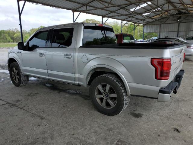 1FTEW1EF0GFB03711 - 2016 FORD F150 SUPERCREW SILVER photo 2