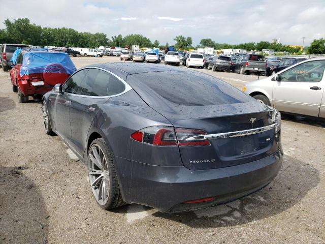 5YJSA1E28HF192769 - 2017 TESLA MODEL S Կապույտ լուսանկար 3