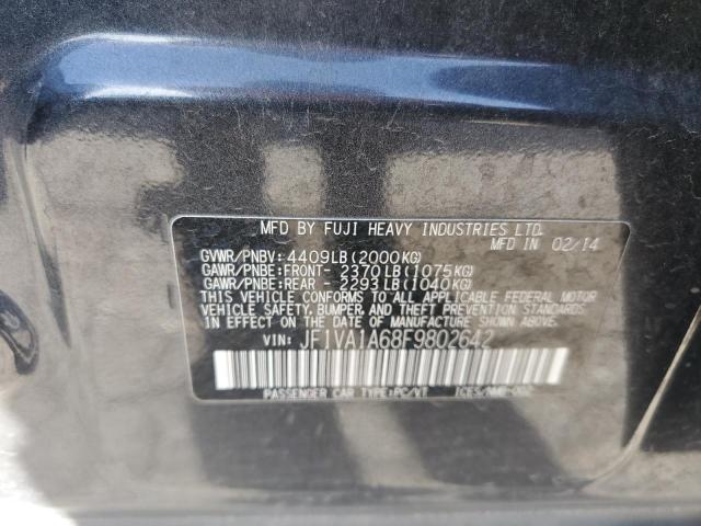 JF1VA1A68F9802642 - 2015 SUBARU WRX CHARCOAL photo 12