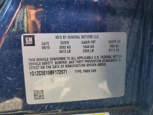 1G1ZC5E19BF172971 - 2011 CHEVROLET MALIBU 1LT BLUE photo 13