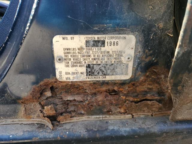 JT2SV21E8H3050857 - 1987 TOYOTA CAMRY DLX ლურჯი ფოტო 12