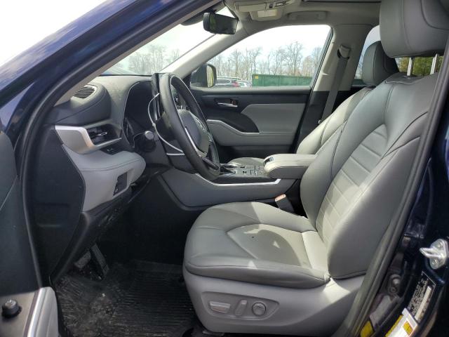 5TDGZRBH0NS589552 - 2022 TOYOTA HIGHLANDER XLE BLUE photo 7