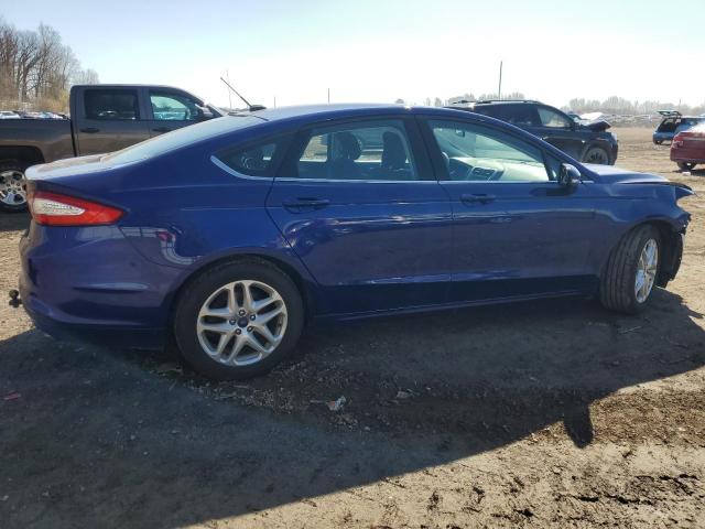 1FA6P0H75F5108901 - 2015 FORD FUSION SE BLUE photo 3