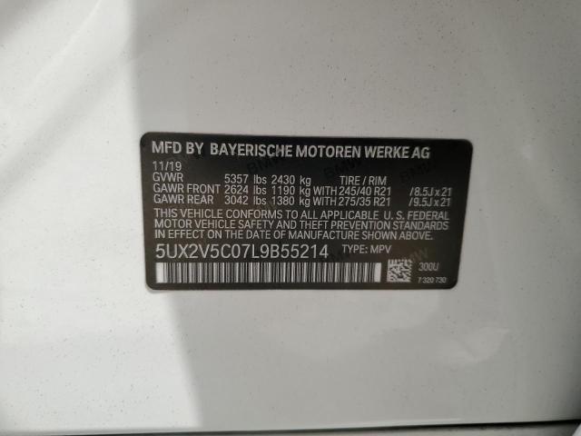 5UX2V5C07L9B55214 - 2020 BMW X4 XDRIVEM40I WHITE photo 13