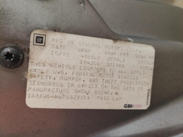 1G3AG54N6P6329814 - 1993 OLDSMOBILE CUTLASS CI S GRAY photo 13