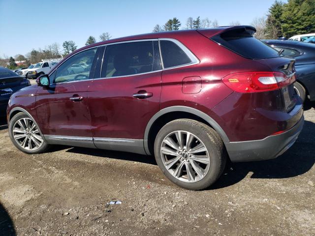 2LMPJ8LP3HBL14349 - 2017 LINCOLN MKX RESERVE Tünd qırmızı foto 2