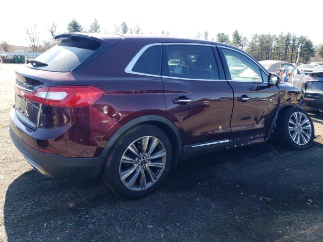 2LMPJ8LP3HBL14349 - 2017 LINCOLN MKX RESERVE Tünd qırmızı foto 3