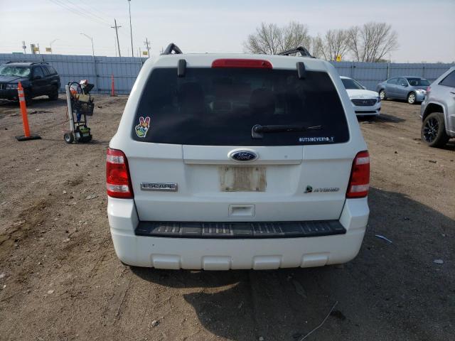 1FMCU59309KB92884 - 2009 FORD ESCAPE HYBRID WHITE photo 6