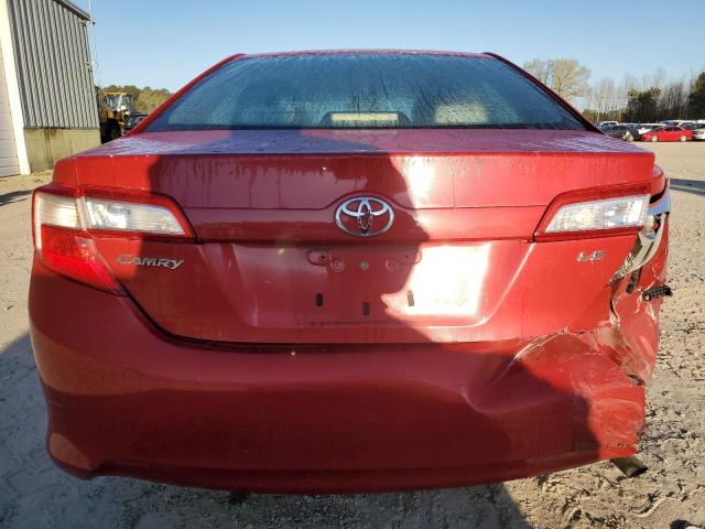 4T4BF1FK8CR183765 - 2012 TOYOTA CAMRY BASE RED photo 6