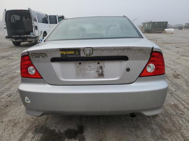 1HGEM22195L061608 - 2005 HONDA CIVIC DX VP SILVER photo 6
