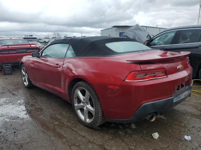 2G1FF3D35F9281797 - 2015 CHEVROLET CAMARO LT RED photo 2