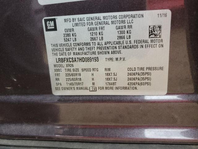 LRBFXCSA7HD089193 - 2017 BUICK ENVISION PREFERRED 石墨色 照片 13