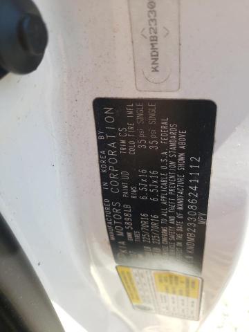 KNDMB233086241112 - 2008 KIA SEDONA EX WHITE photo 12