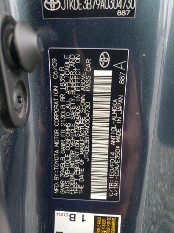 JTKDE3B79A0304730 - 2010 TOYOTA SCION TC ნაცრისფერი ფოტო 12