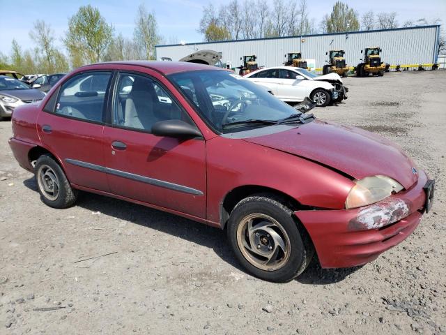 2C1MR5223X6724640 - 1999 CHEVROLET METRO LSI RED photo 4