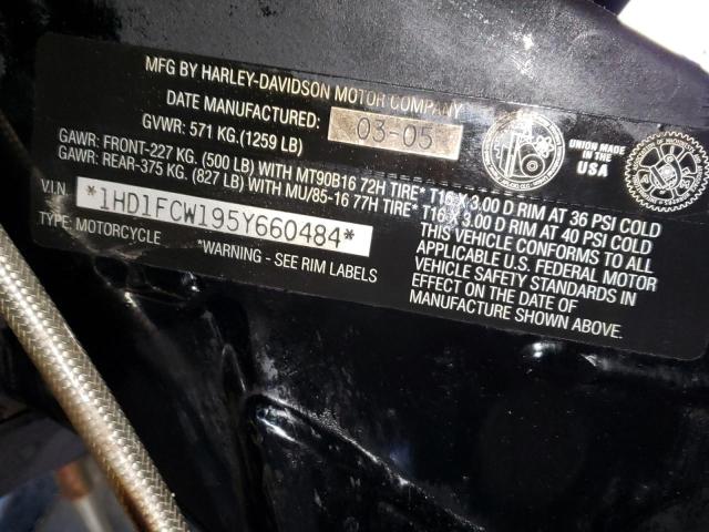 1HD1FCW195Y660484 - 2005 HARLEY-DAVIDSON FLHTCUI 黑色 照片 9