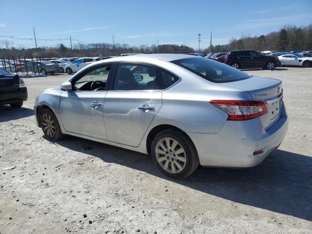 3N1AB7AP2DL728627 - 2013 NISSAN SENTRA S SILVER photo 2