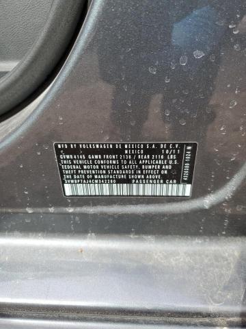 3VWBP7AJ4CM342280 - 2012 VOLKSWAGEN JETTA SE 灰色 照片 12