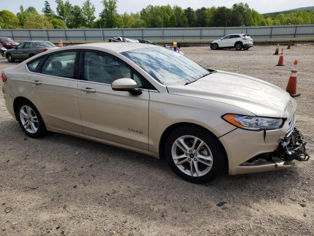 3FA6P0LU4JR175007 - 2018 FORD FUSION SE HYBRID TAN photo 4