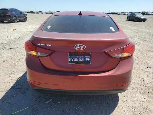 5NPDH4AE7GH777347 - 2016 HYUNDAI ELANTRA SE RED photo 6