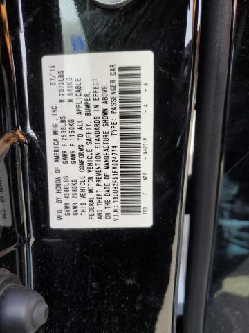 19UUB2F51FA024774 - 2015 ACURA TLX TECH BLACK photo 12