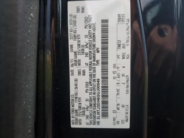 5LMTJ3DH6GUJ00949 - 2016 LINCOLN MKC RESERVE შავი ფოტო 13