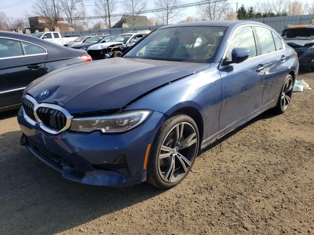 3MW5R7J0XM8B52315 - 2021 BMW 330XI BLUE photo 1