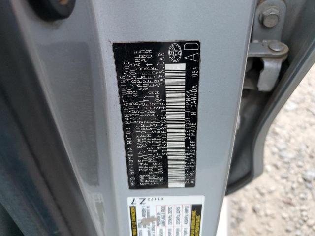 2T1KR30E87C651467 - 2007 TOYOTA COROLLA MA XR SILVER photo 12