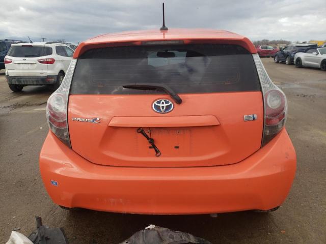 JTDKDTB30C1029714 - 2012 TOYOTA PRIUS C ORANGE photo 6