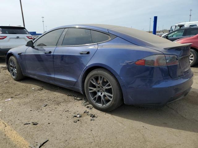 5YJSA1E50MF447029 - 2021 TESLA MODEL S 蓝色 照片 2