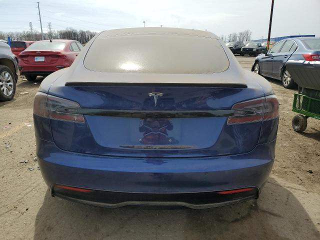 5YJSA1E50MF447029 - 2021 TESLA MODEL S BLUE photo 6