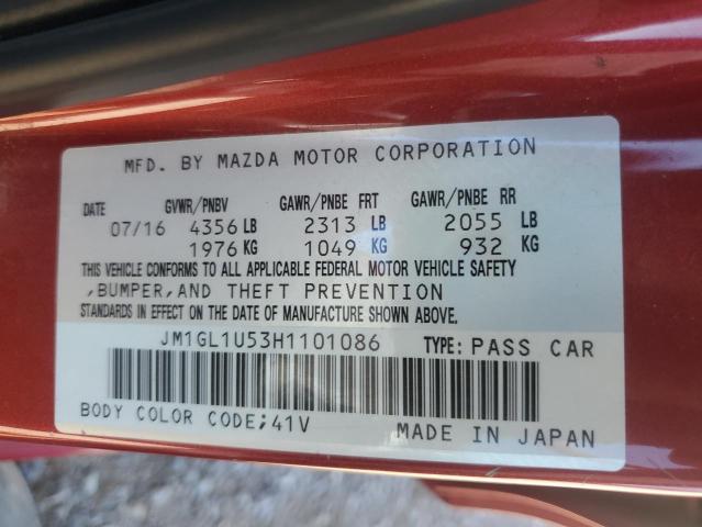 JM1GL1U53H1101086 - 2017 MAZDA 6 SPORT RED photo 12