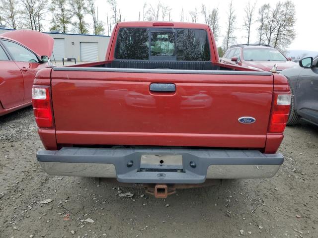 1FTYR44E13PA87733 - 2003 FORD RANGER SUPER CAB RED photo 6
