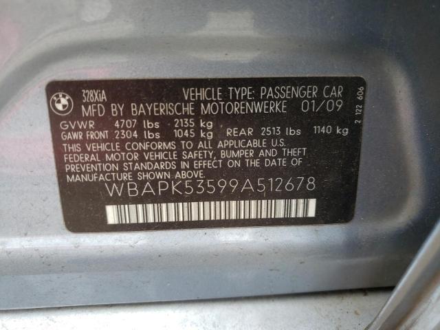 WBAPK53599A512678 - 2009 BMW 328 XI SULEV BLUE photo 12