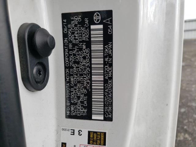 JTKJF5C72F3093435 - 2015 TOYOTA SCION TC 白色 照片 12