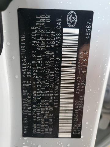 4T1T11AK2RU189249 - 2024 TOYOTA CAMRY SE NIGHT SHADE WHITE photo 12