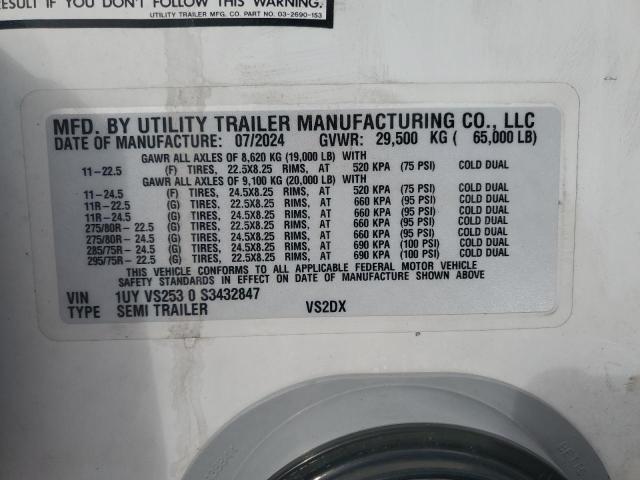 1UYVS2530S3432847 - 2025 UTILITY DRY VAN 白色 照片 10